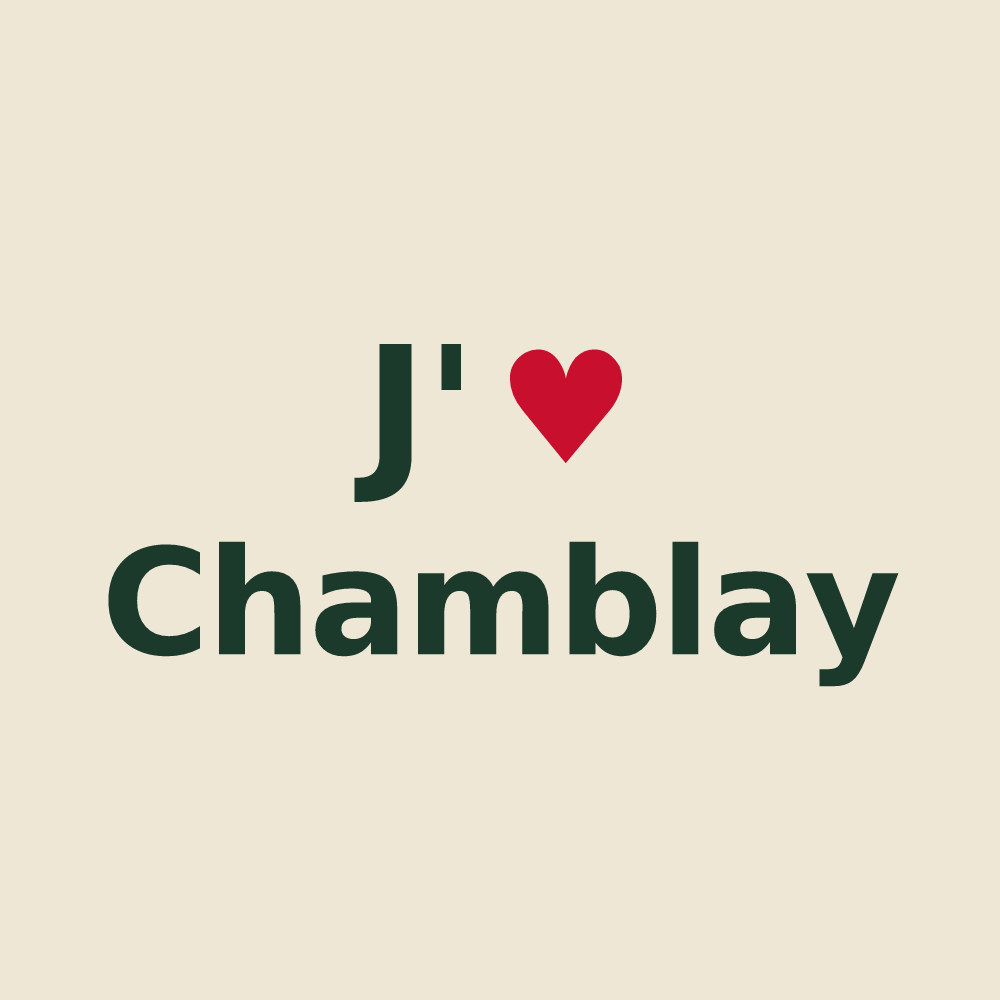 Tote bag personnalisé Chamblay — design J'aime Chamblay
