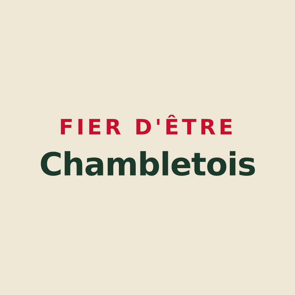 Tote bag « Fier d'être Chambletois » — design pour Chamblet