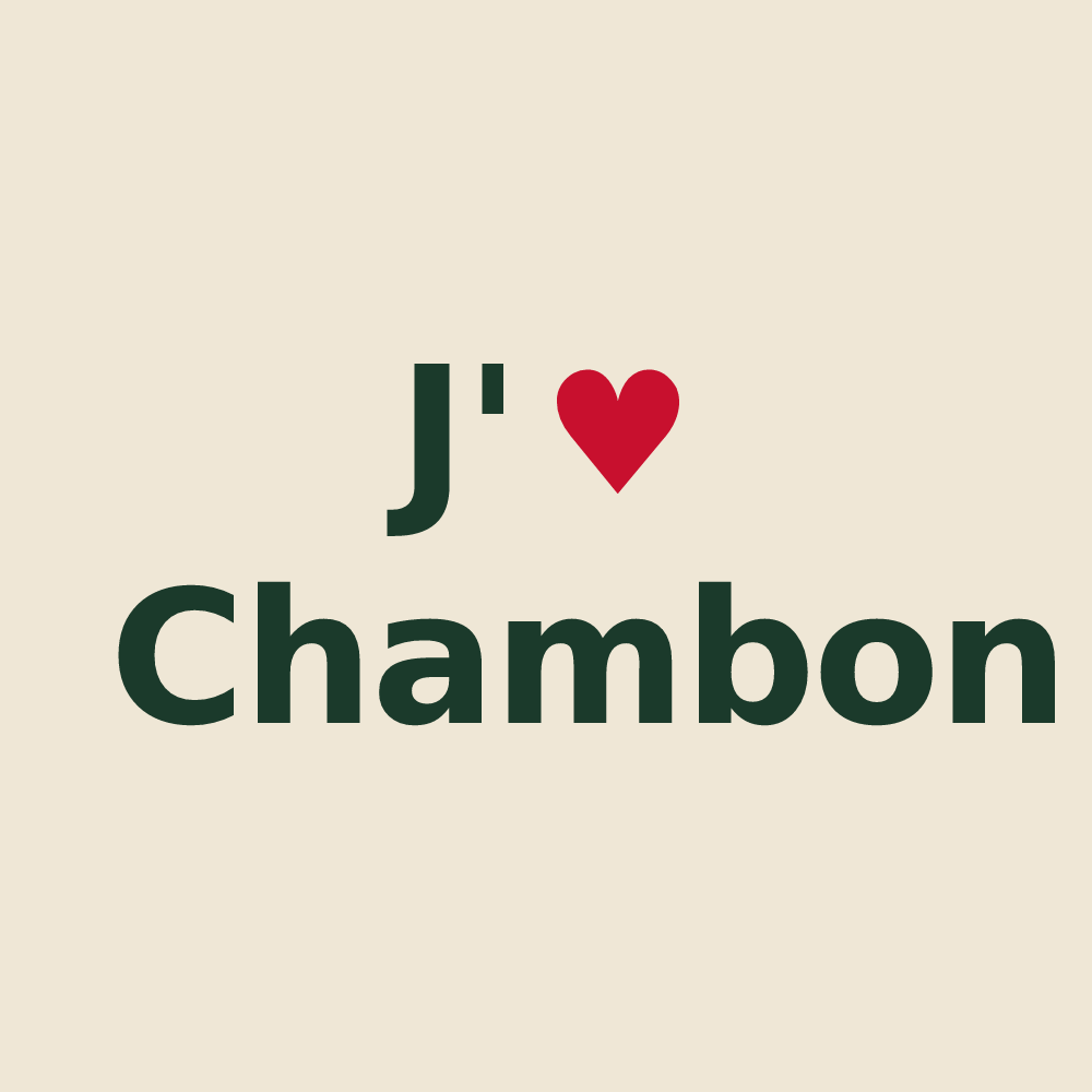 Tote bag personnalisé Chambon — design J'aime Chambon