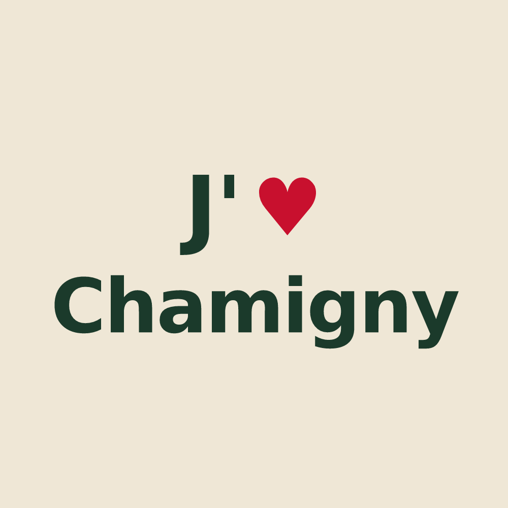 Tote bag personnalisé Chamigny — design J'aime Chamigny