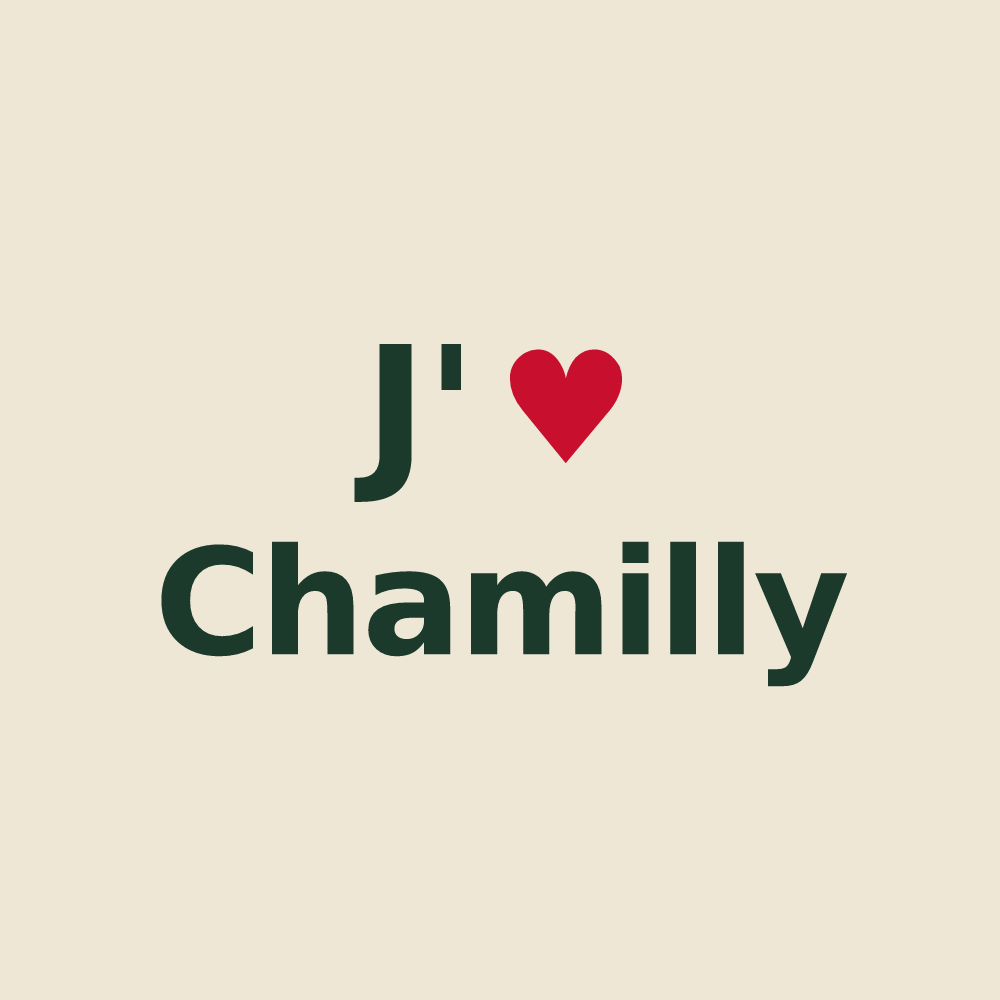 Tote bag personnalisé Chamilly — design « J'aime Chamilly » imprimé sur le tote bag
