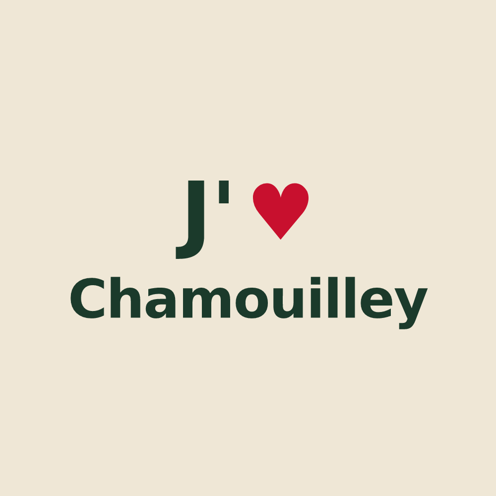 Tote bag personnalisé Chamouilley — design J'aime Chamouilley
