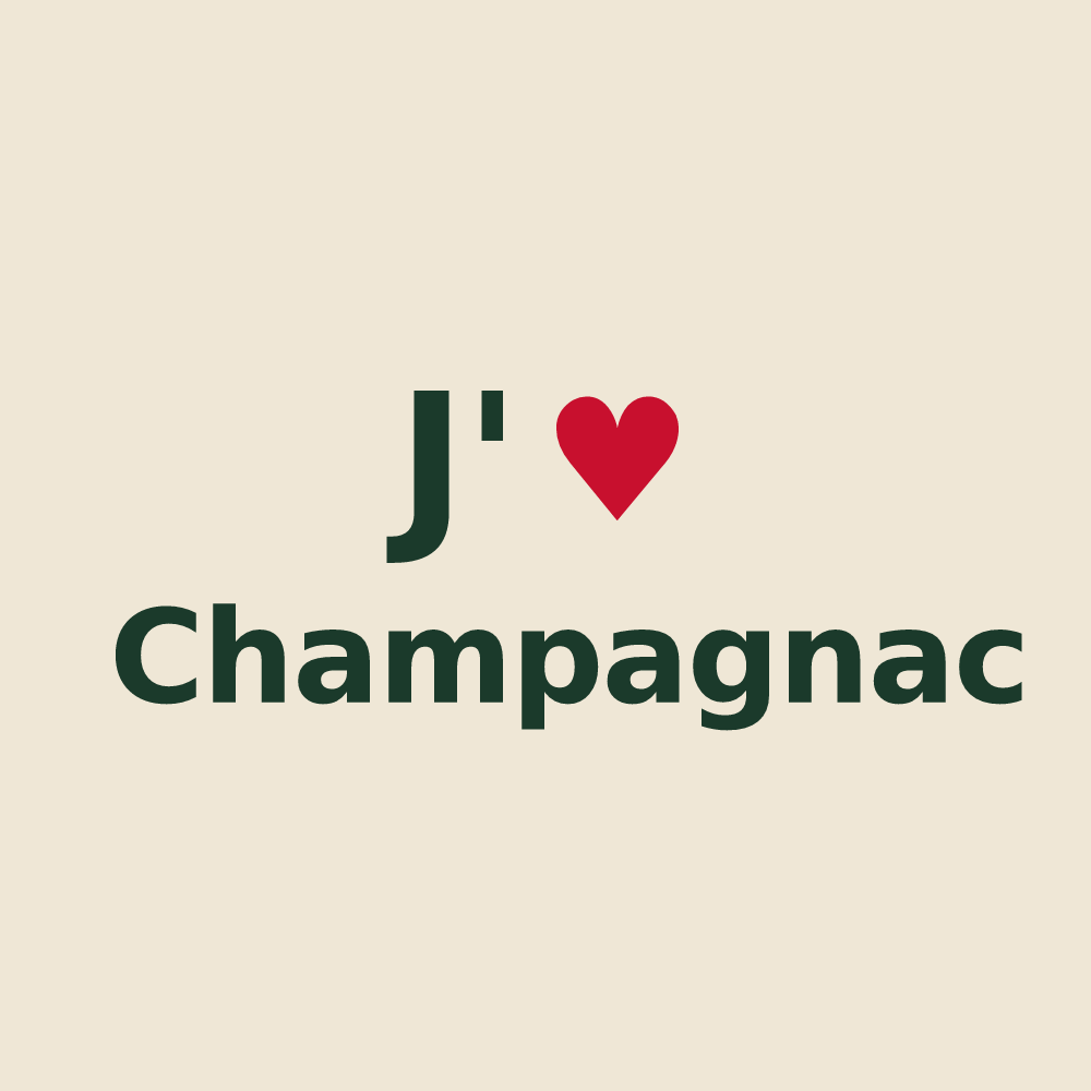 Tote bag personnalisé Champagnac — design « J'aime Champagnac » imprimé sur le tote bag