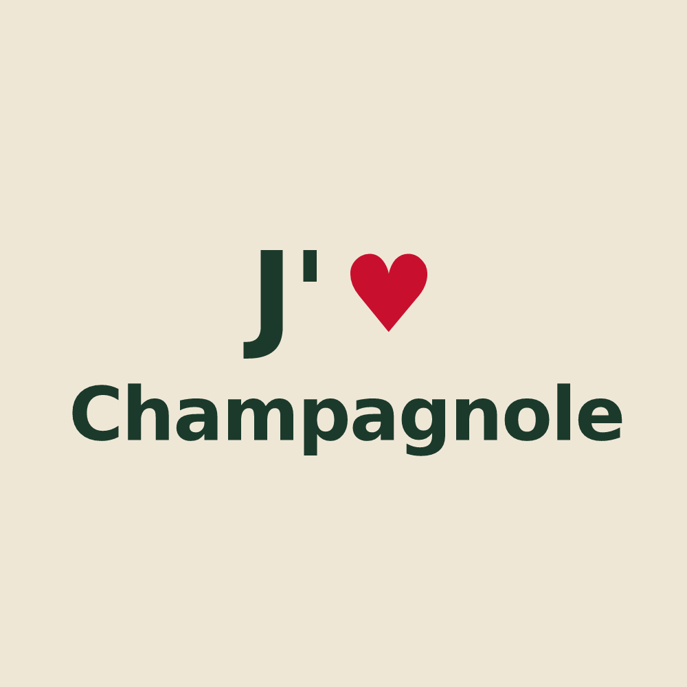 Tote bag personnalisé Champagnole — design J'aime Champagnole