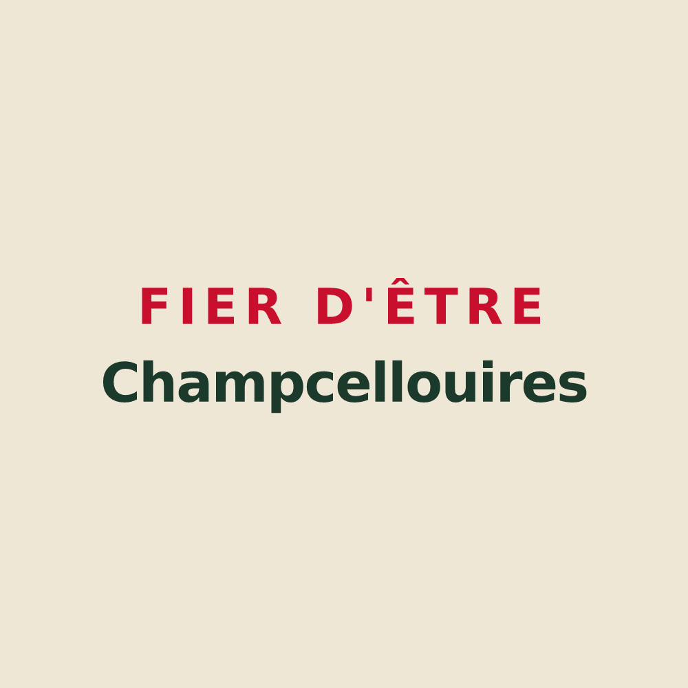 Tote bag « Fier d'être Champcellouires » — design pour Champcella