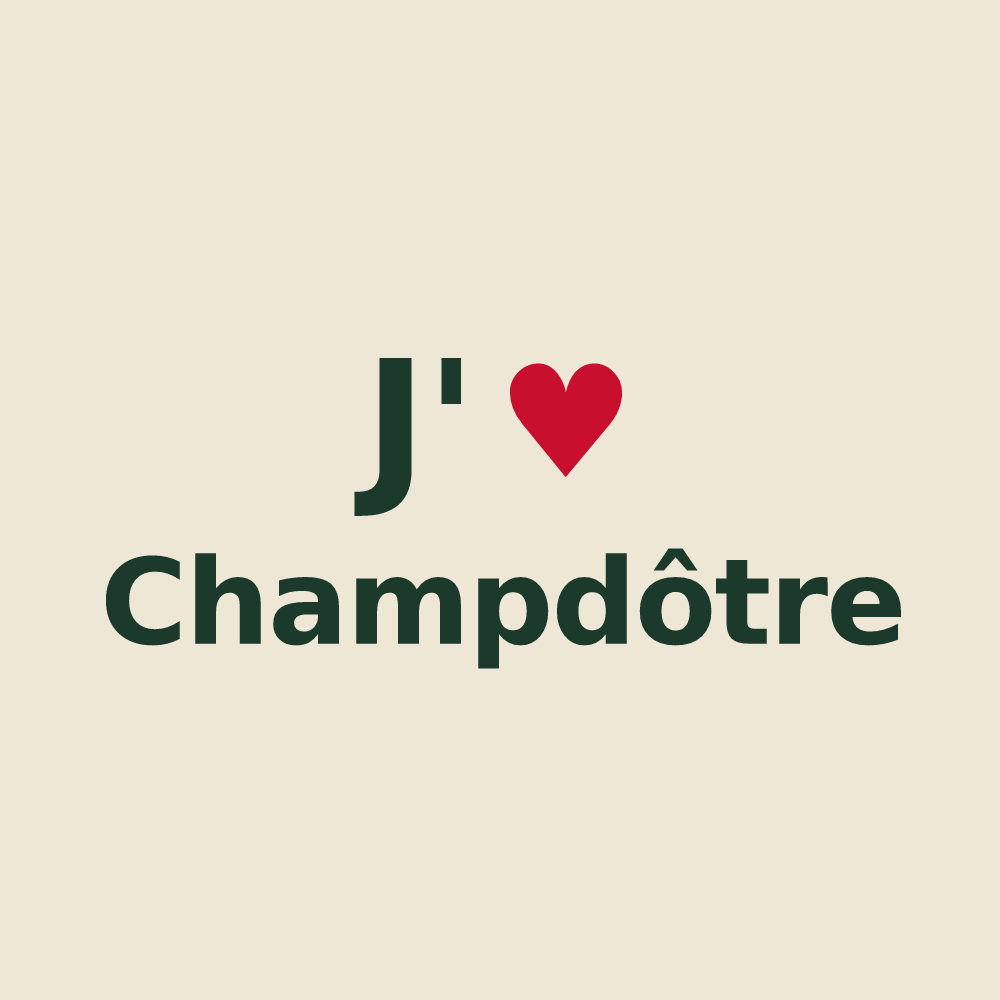 Tote bag personnalisé Champdôtre — design J'aime Champdôtre
