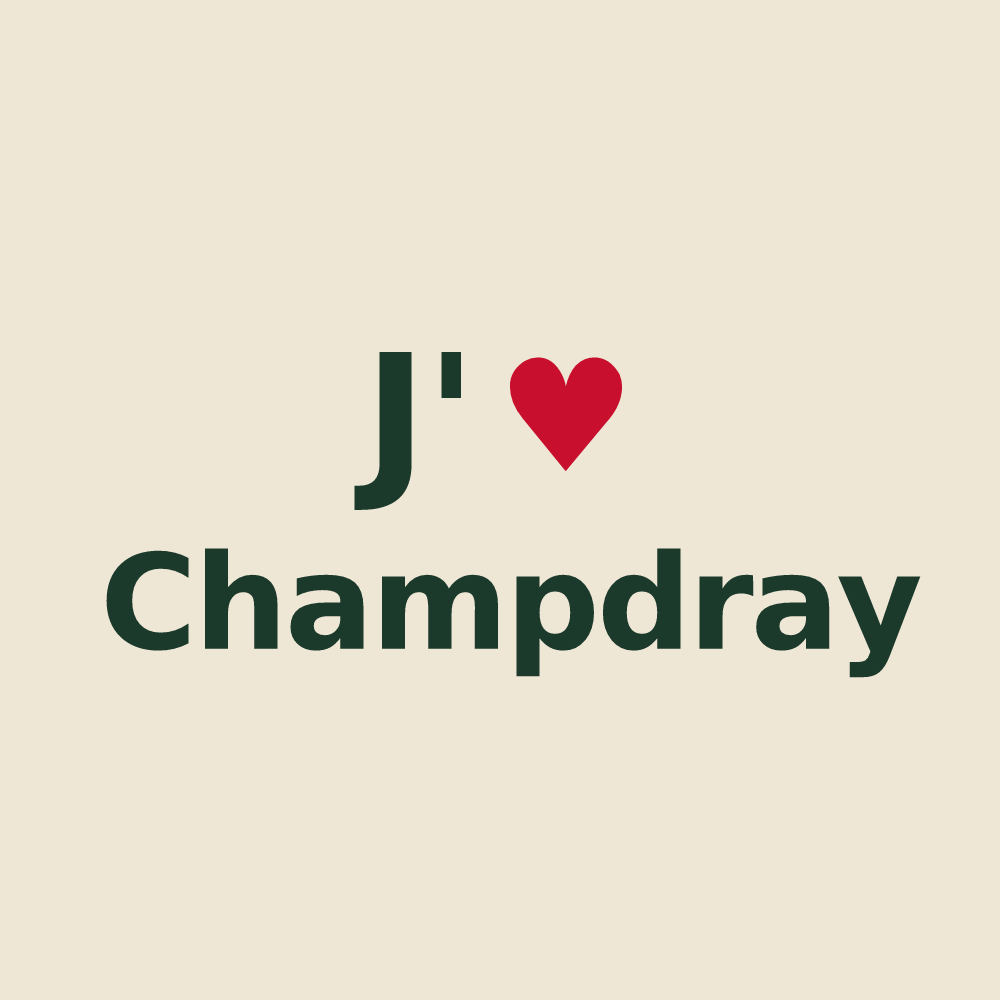 Tote bag personnalisé Champdray — design J'aime Champdray