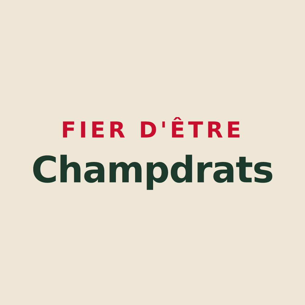 Tote bag « Fier d'être Champdrats » — design pour Champdray