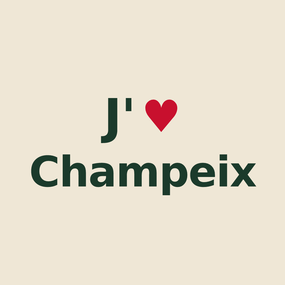 Tote bag personnalisé Champeix — design J'aime Champeix