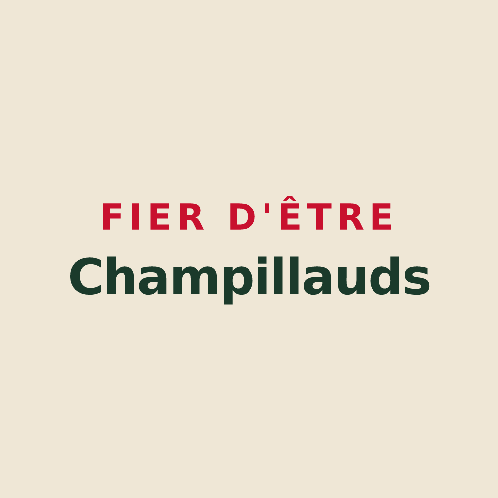 Tote bag « Fier d'être Champillauds » — design pour Champeix