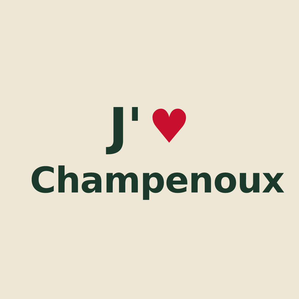 Tote bag personnalisé Champenoux — design J'aime Champenoux