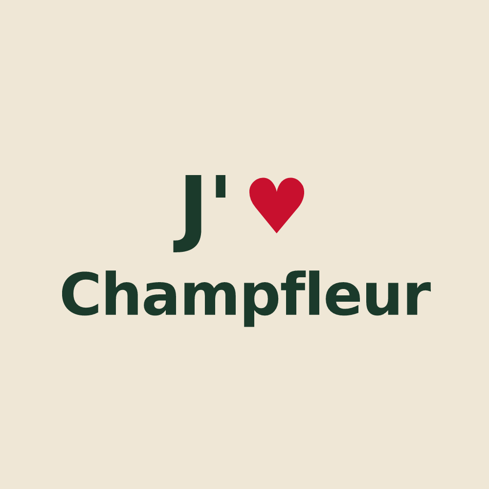 Tote bag personnalisé Champfleur — design J'aime Champfleur