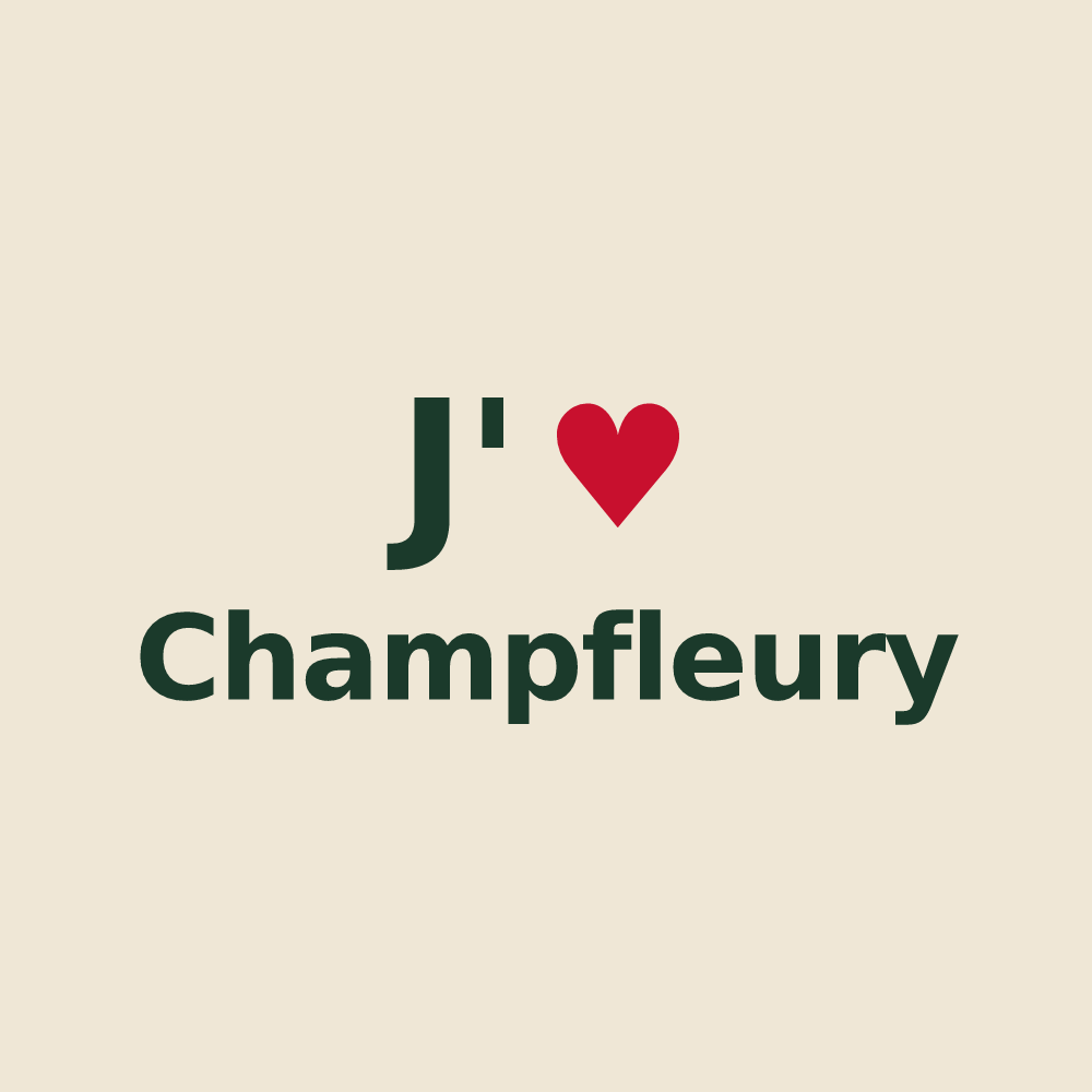 Tote bag personnalisé Champfleury — design J'aime Champfleury