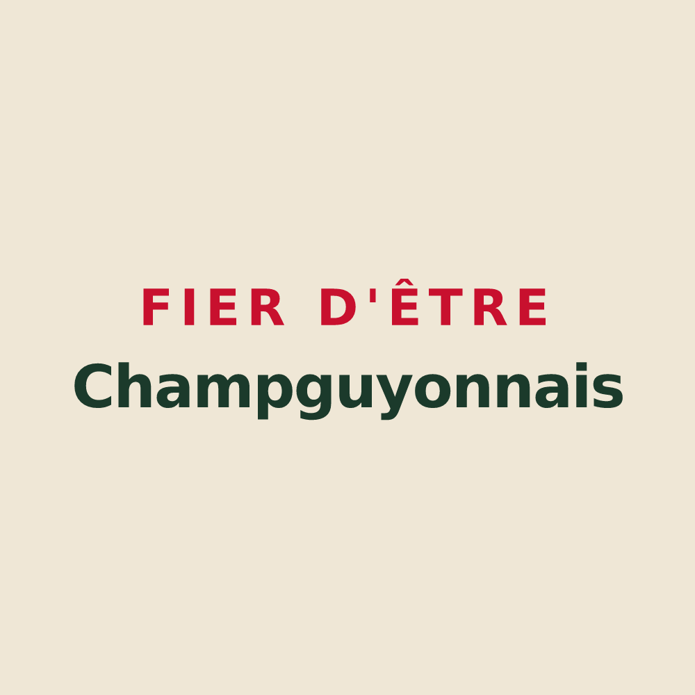 Tote bag « Fier d'être Champguyonnais » — design pour Champguyon