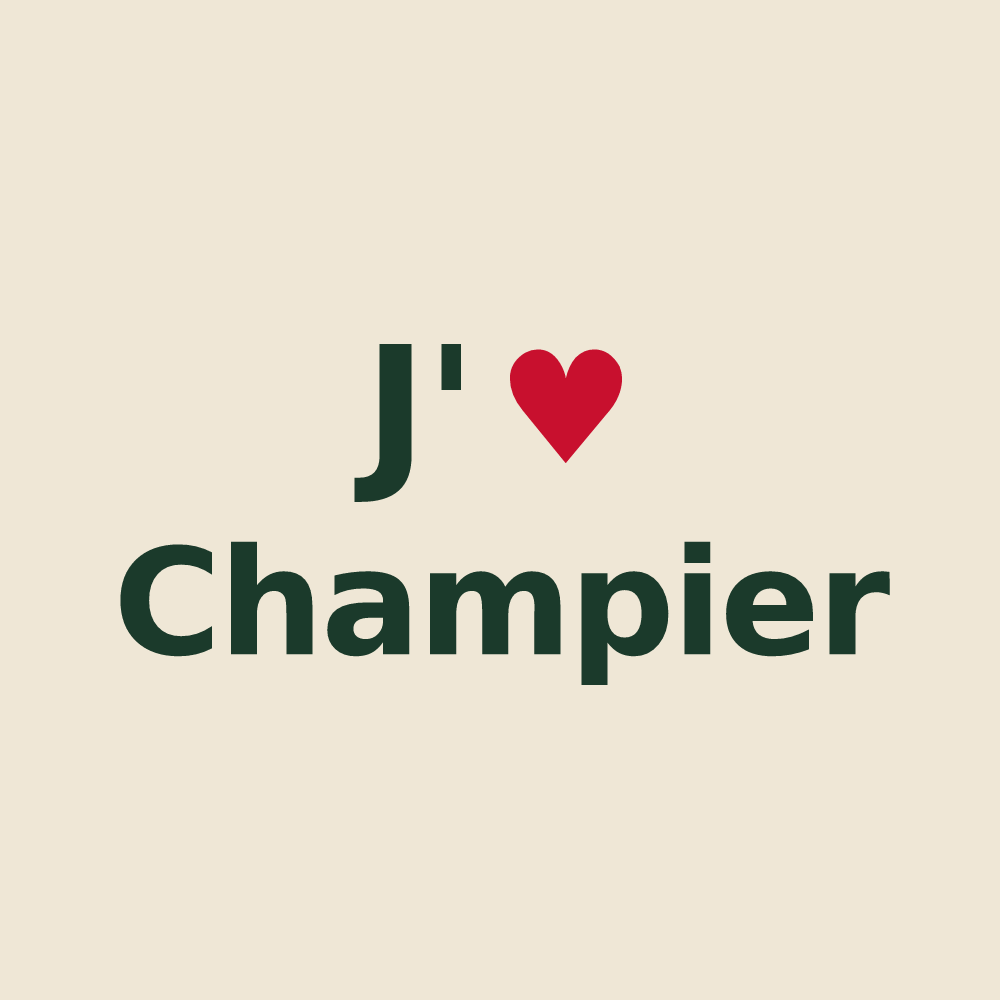 Tote bag personnalisé Champier — design J'aime Champier