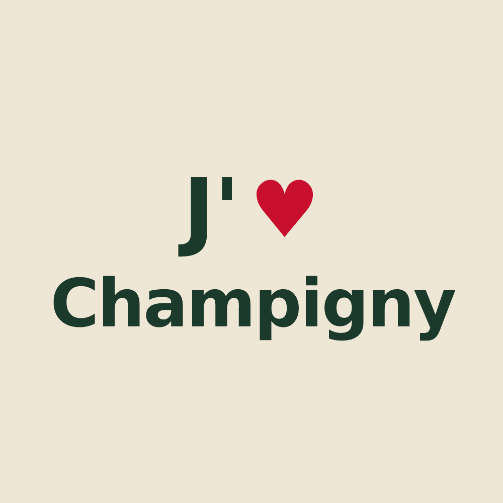 Tote bag personnalisé Champigny — design J'aime Champigny