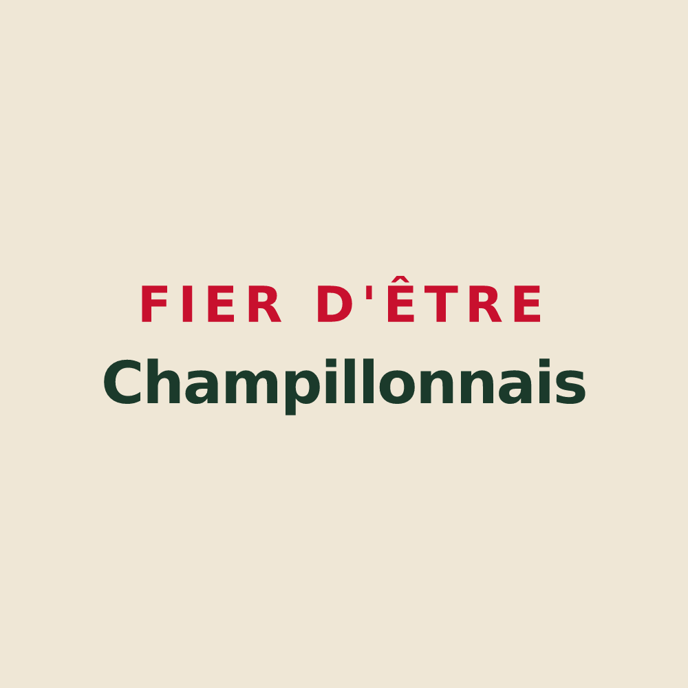 Tote bag « Fier d'être Champillonnais » — design pour Champillon