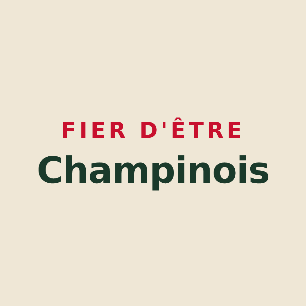 Tote bag « Fier d'être Champinois » — design pour Champis