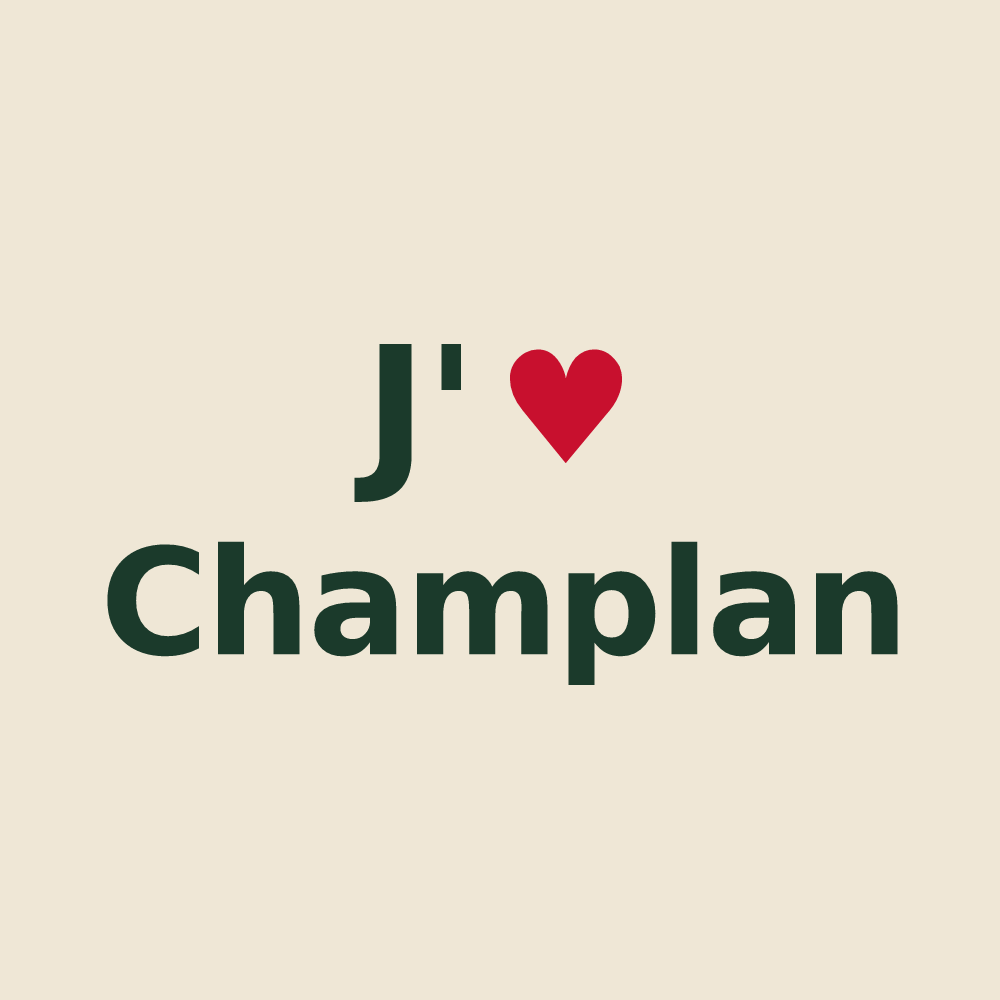 Tote bag personnalisé Champlan — design J'aime Champlan