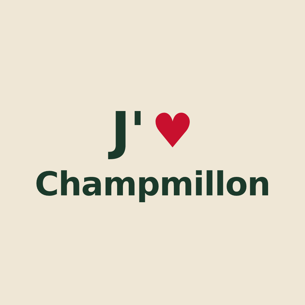 Tote bag personnalisé Champmillon — design J'aime Champmillon