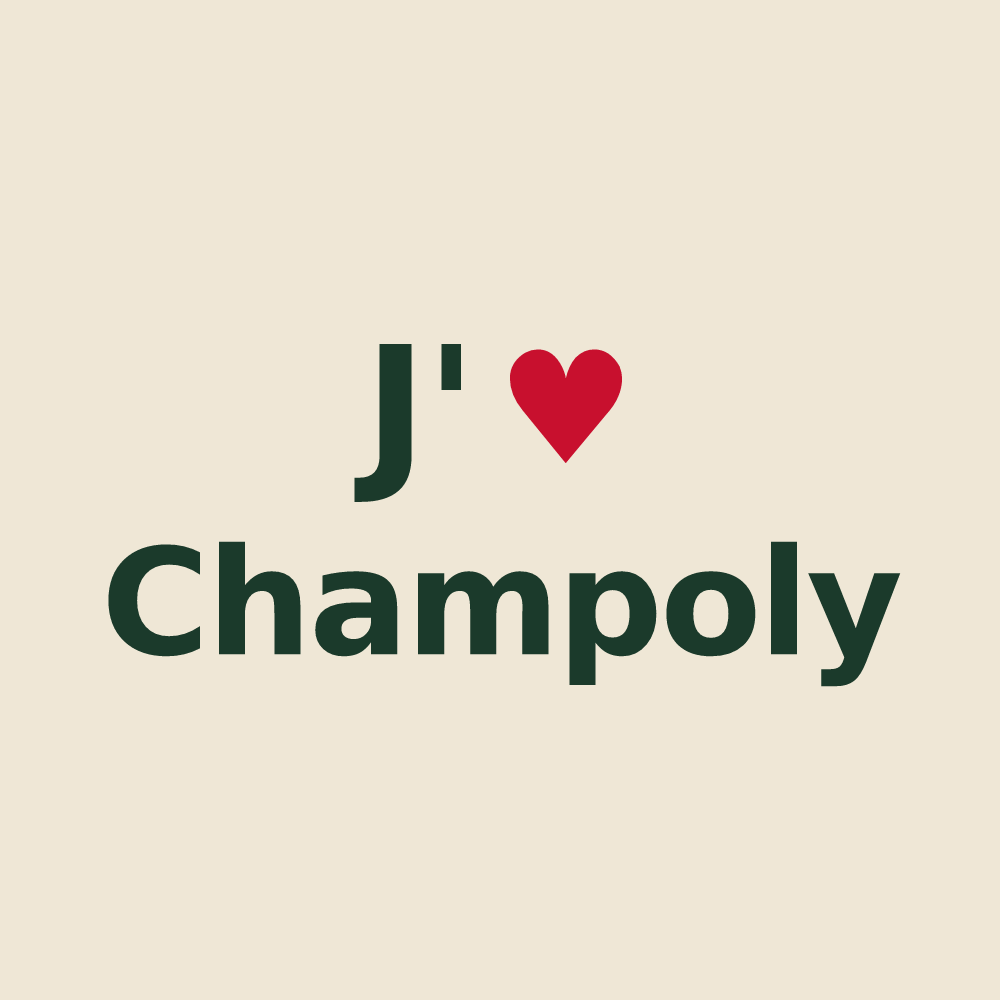 Tote bag personnalisé Champoly — design J'aime Champoly