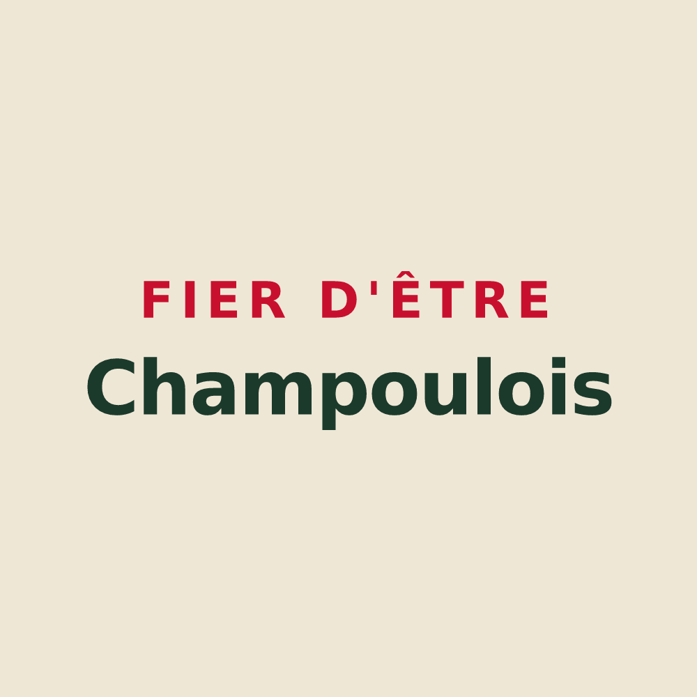 Tote bag « Fier d'être Champoulois » — design pour Champoulet