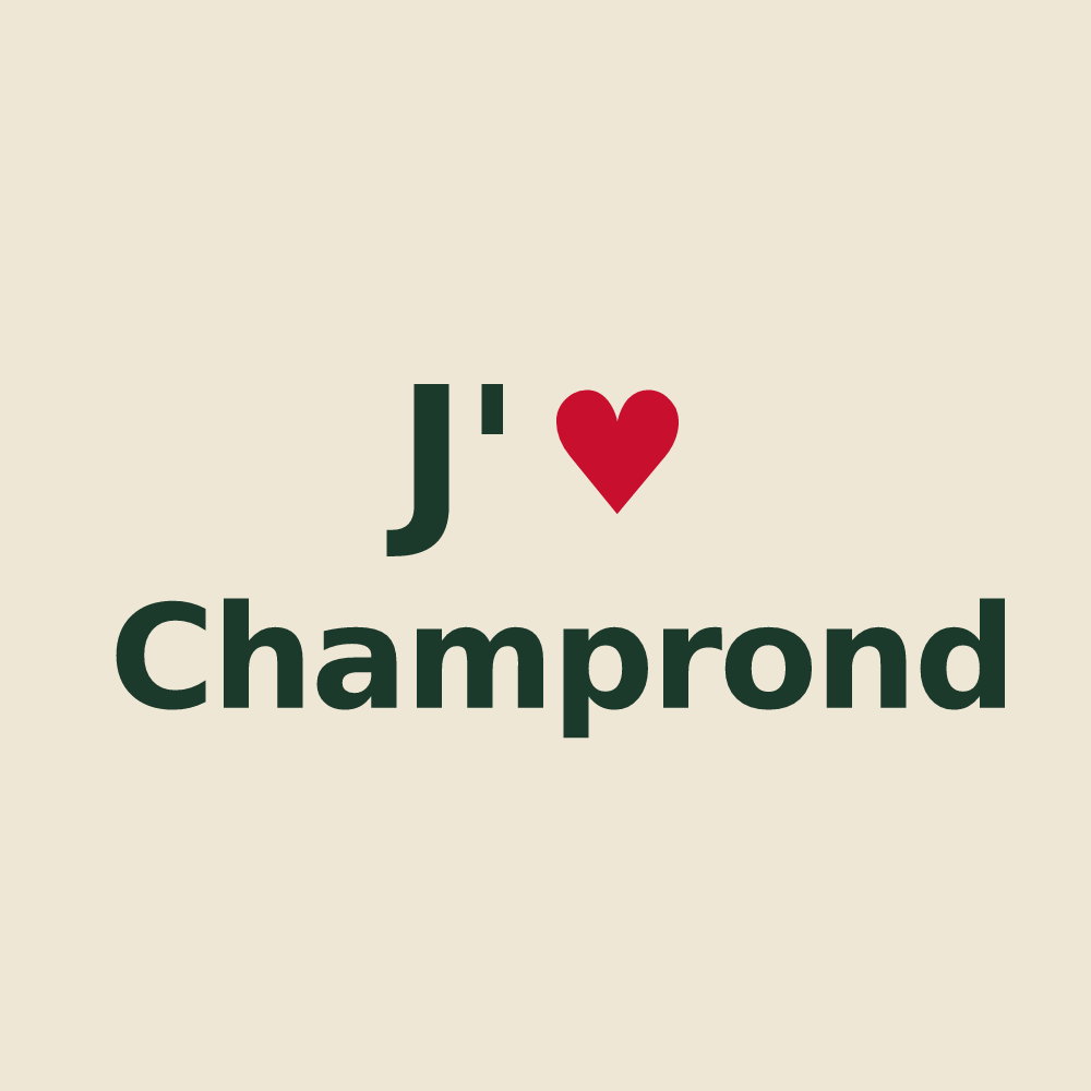 Tote bag personnalisé Champrond — design J'aime Champrond
