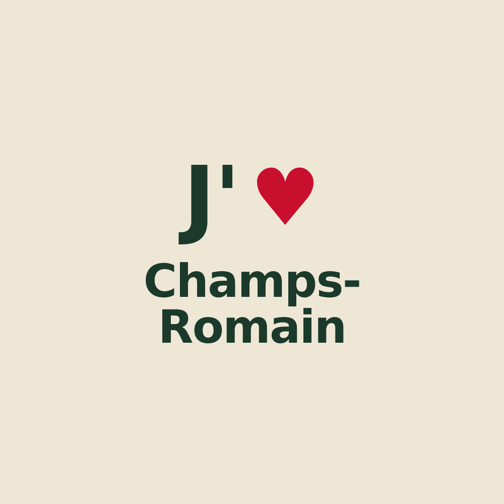 Tote bag personnalisé Champs-Romain — design J'aime Champs-Romain