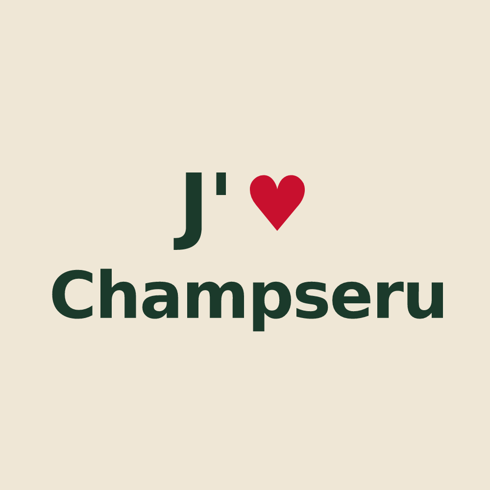 Tote bag personnalisé Champseru — design J'aime Champseru