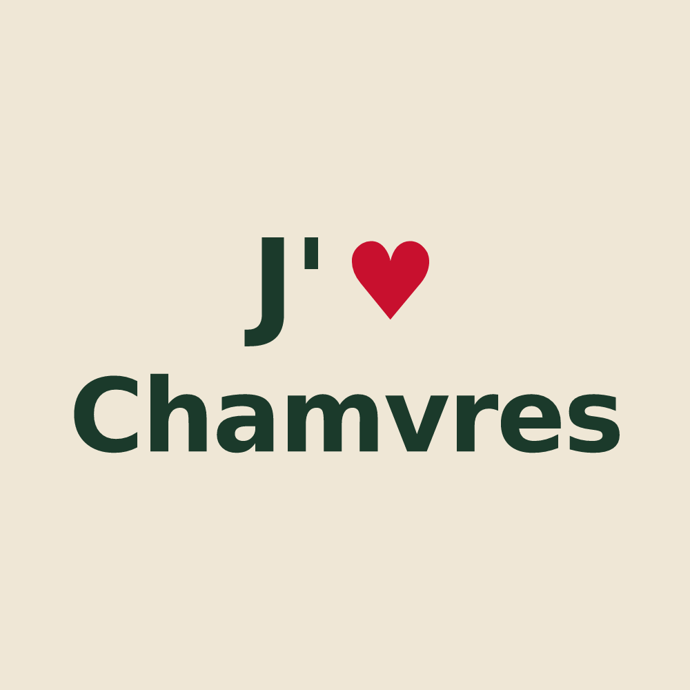 Tote bag personnalisé Chamvres — design J'aime Chamvres