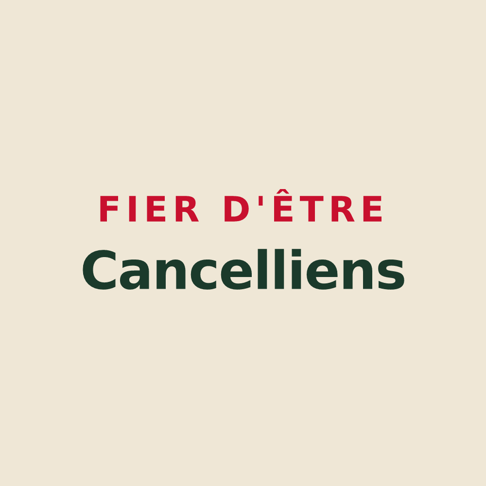 Tote bag « Fier d'être Cancelliens » — design pour Chanceaux-sur-Choisille