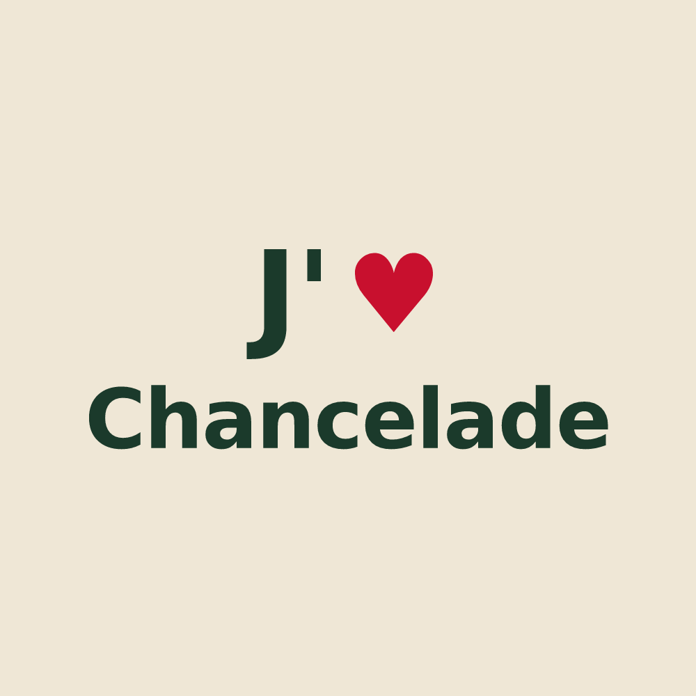 Tote bag personnalisé Chancelade — design J'aime Chancelade
