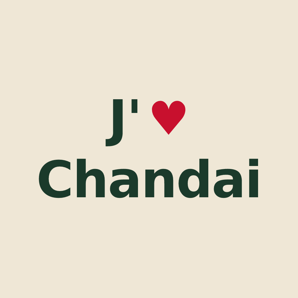Tote bag personnalisé Chandai — design J'aime Chandai
