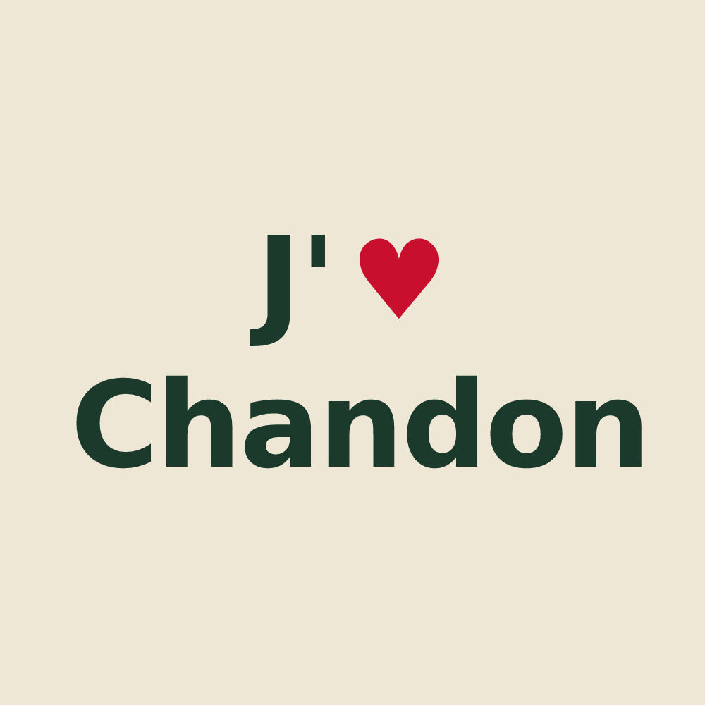 Tote bag personnalisé Chandon — design J'aime Chandon