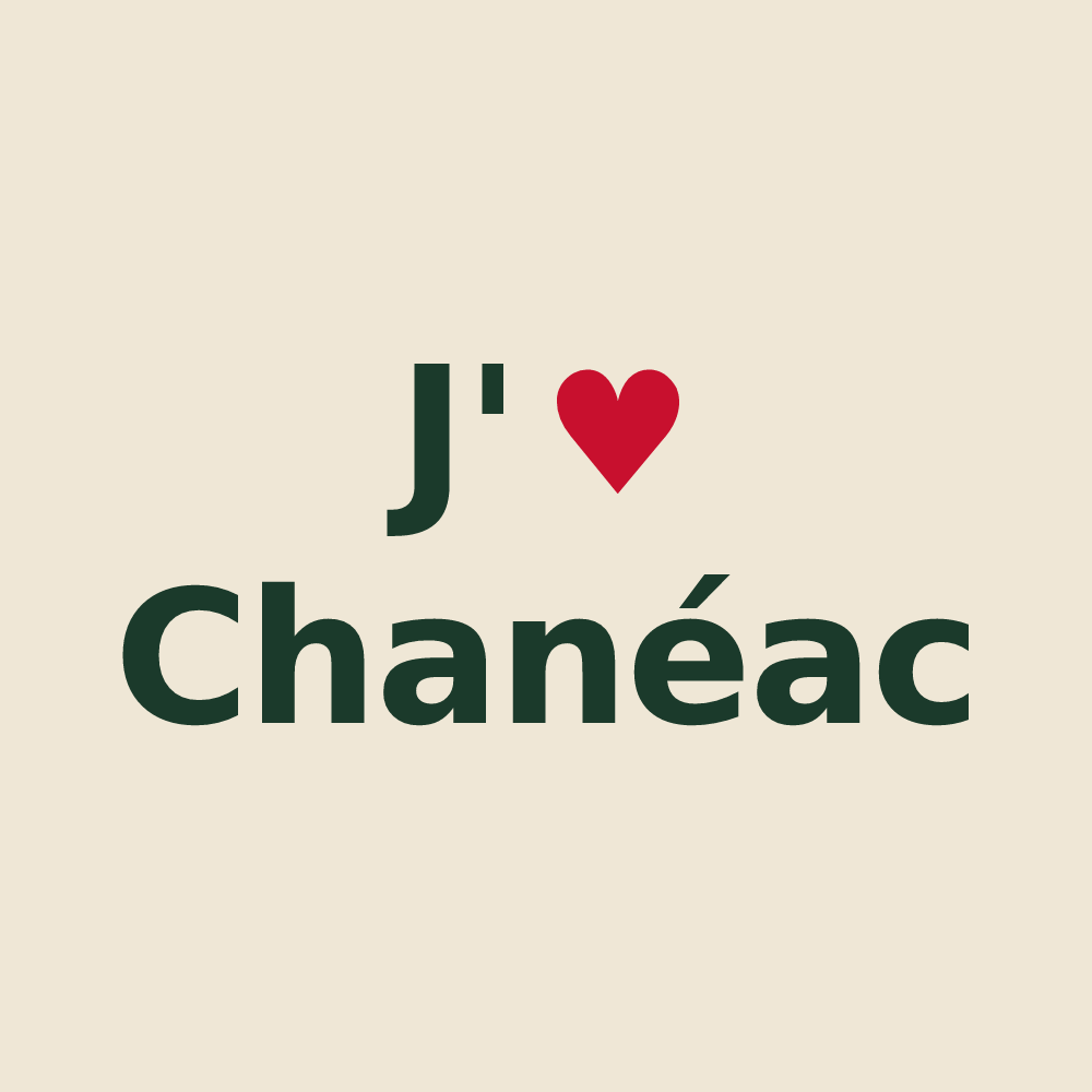 Tote bag personnalisé Chanéac — design J'aime Chanéac