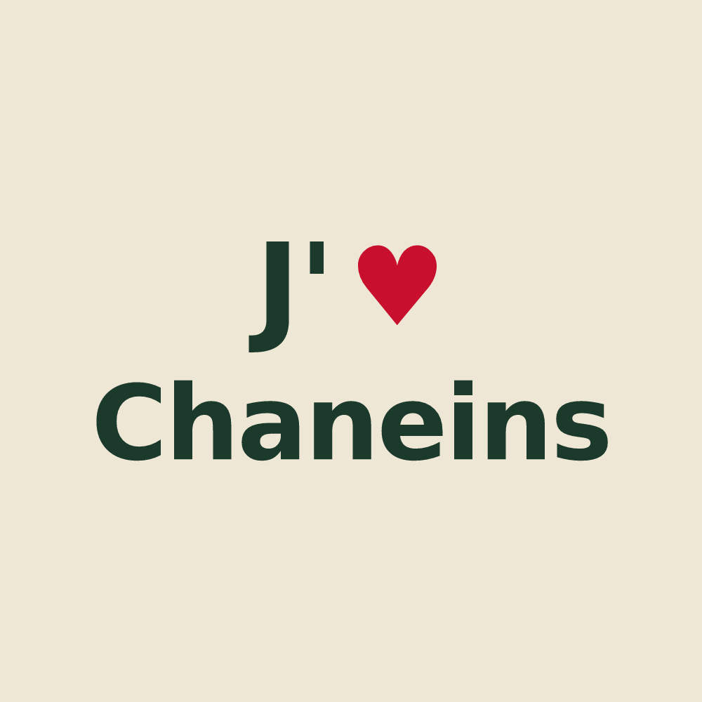 Tote bag personnalisé Chaneins — design J'aime Chaneins