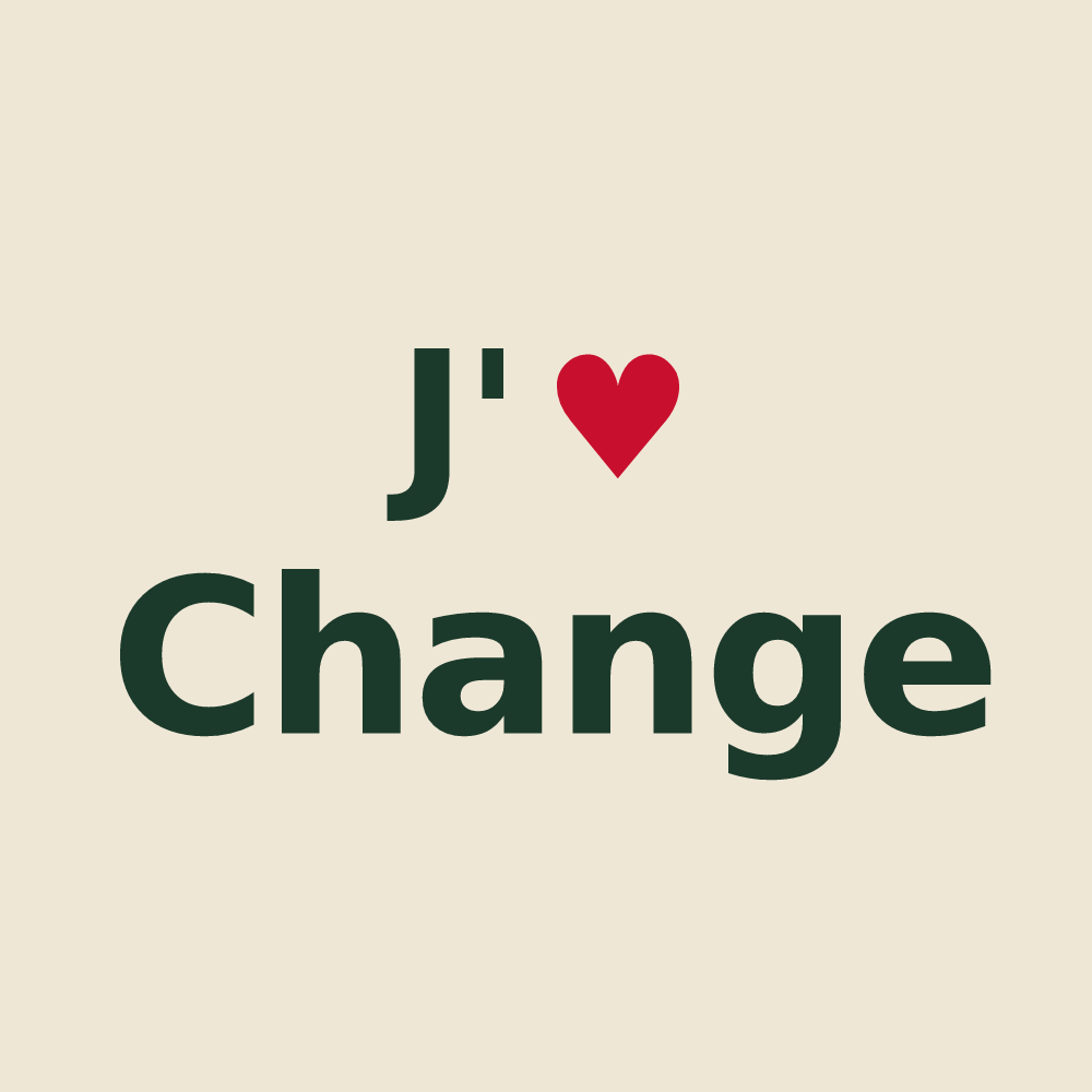 Tote bag personnalisé Change — design J'aime Change