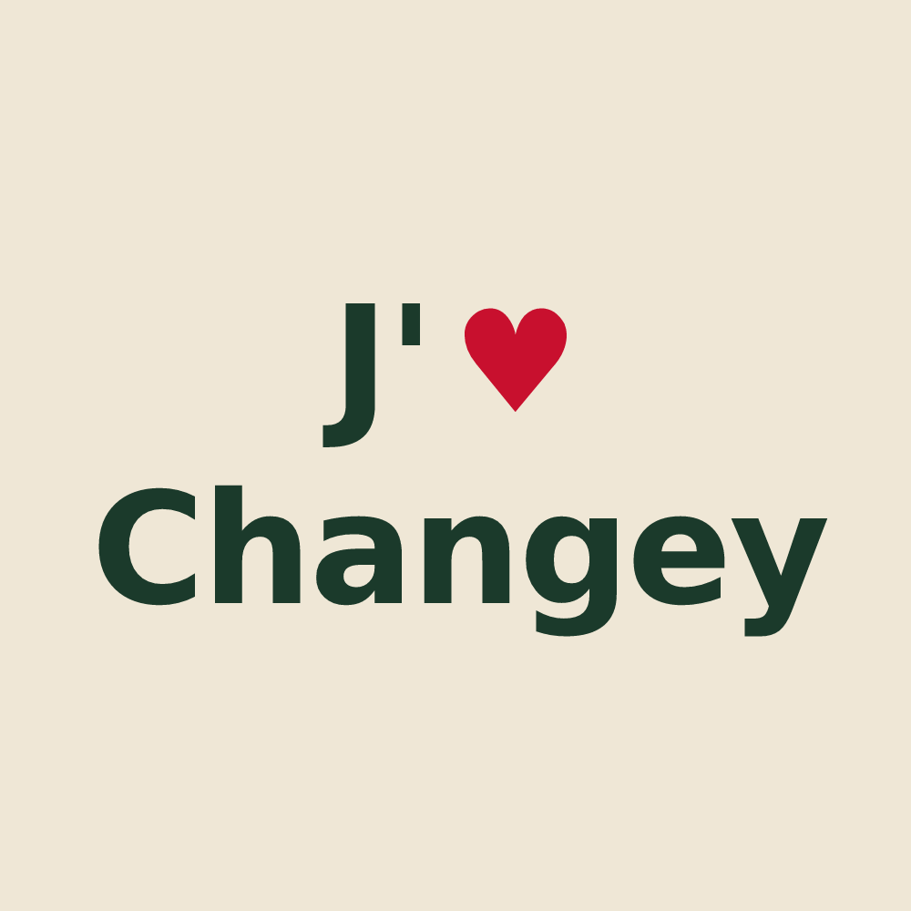 Tote bag personnalisé Changey — design J'aime Changey