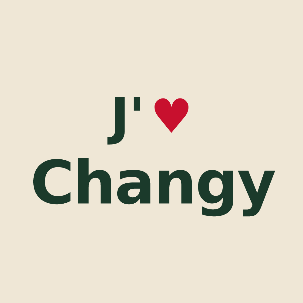 Tote bag personnalisé Changy — design J'aime Changy