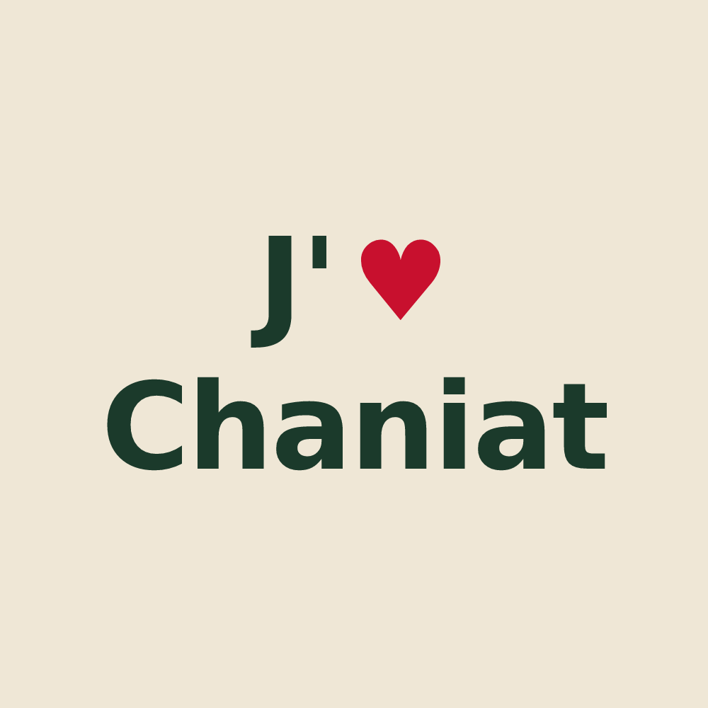 Tote bag personnalisé Chaniat — design J'aime Chaniat