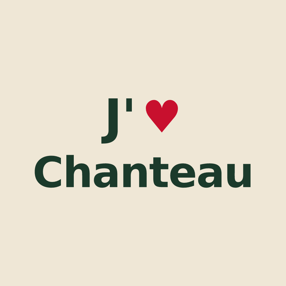 Tote bag personnalisé Chanteau — design J'aime Chanteau