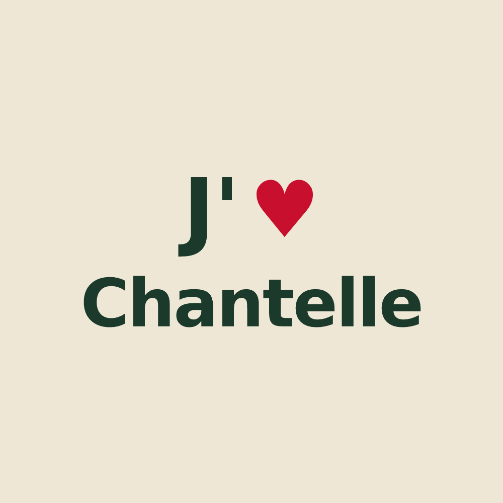 Tote bag personnalisé Chantelle — design J'aime Chantelle