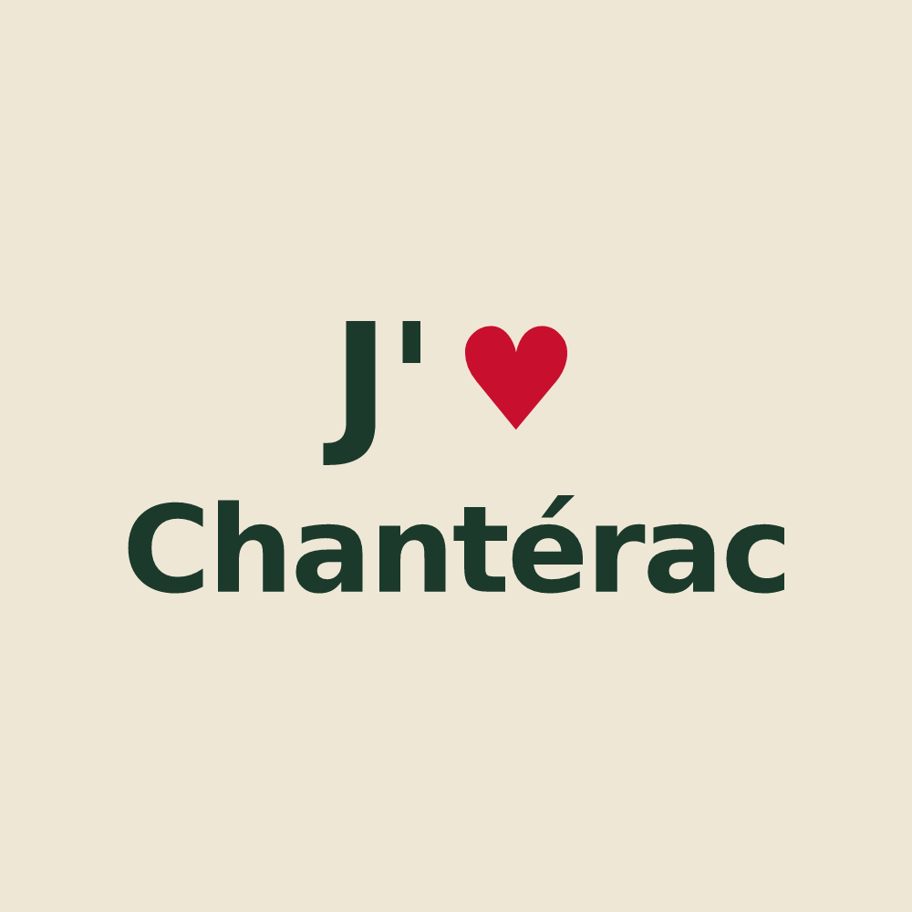 Tote bag personnalisé Chantérac — design J'aime Chantérac