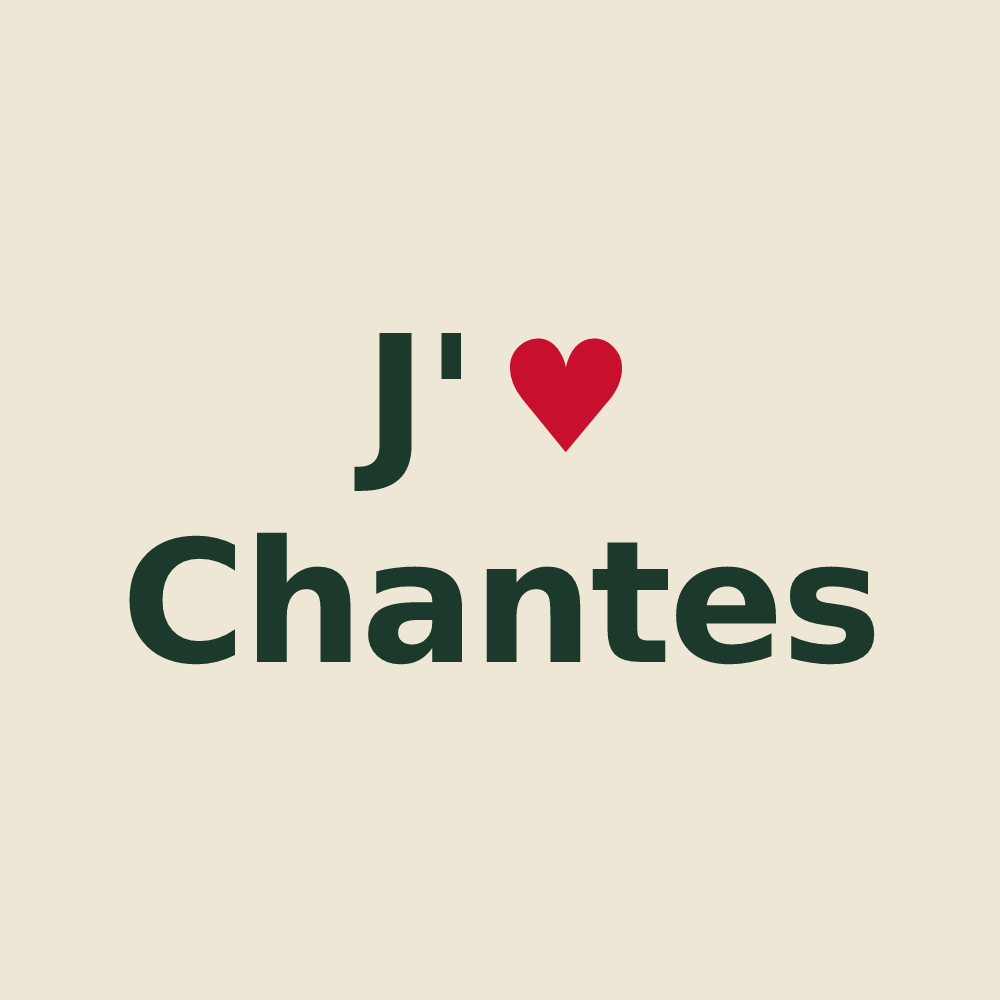 Tote bag personnalisé Chantes — design J'aime Chantes