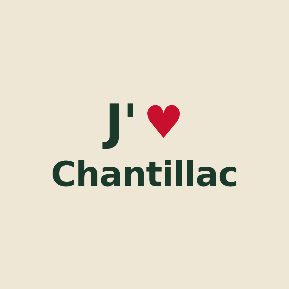 Tote bag personnalisé Chantillac — design J'aime Chantillac