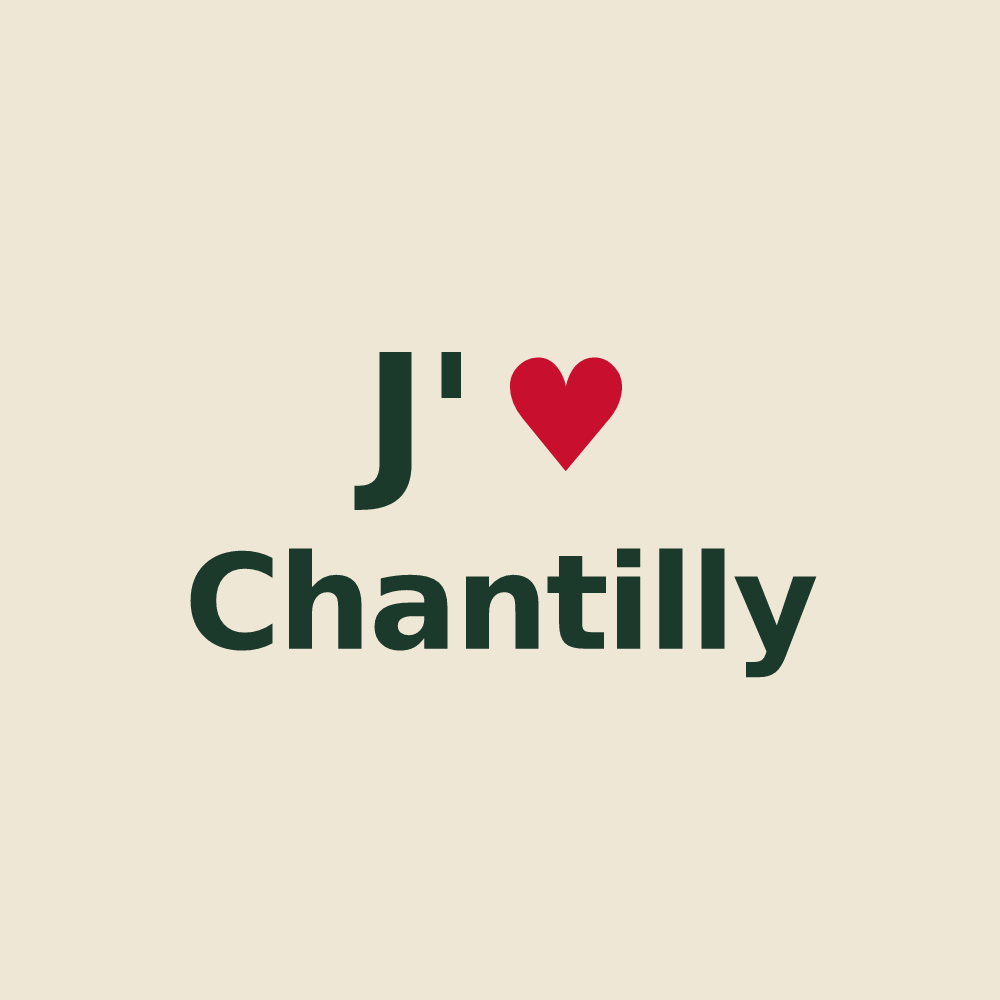 Tote bag personnalisé Chantilly — design J'aime Chantilly