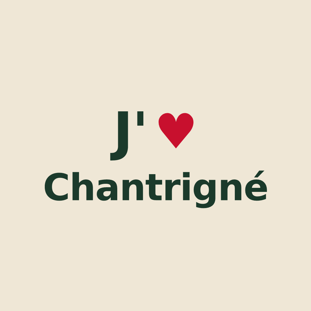Tote bag personnalisé Chantrigné — design J'aime Chantrigné