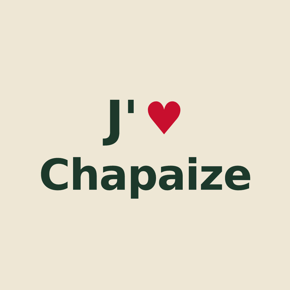 Tote bag personnalisé Chapaize — design J'aime Chapaize