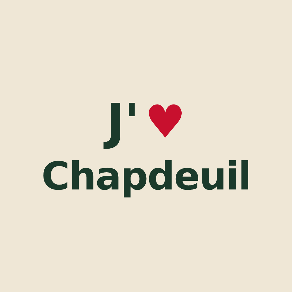 Tote bag personnalisé Chapdeuil — design J'aime Chapdeuil
