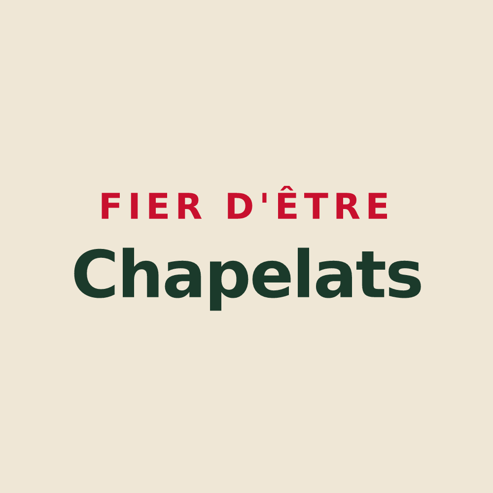 Tote bag « Fier d'être Chapelats » — design pour Chapelle-Vallon